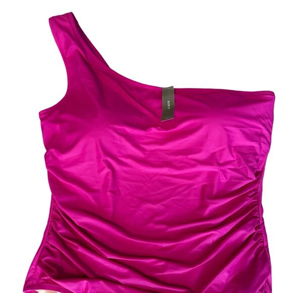 NEW J.Crew Sleek ruched one-shoulder one-piece swimsuit Size 20 - Picture 6 of 12